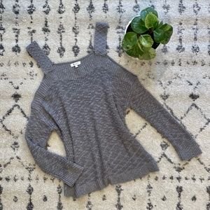 Honey Belle Grey Cold Shoulder Sweater - S/M